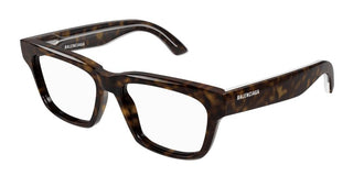 Balenciaga BB0343O unisex Havana Squared Eyeglasses