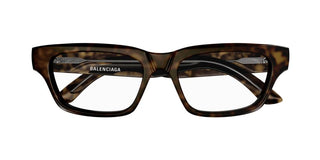 Balenciaga BB0344O unisex Havana Rectangle Eyeglasses