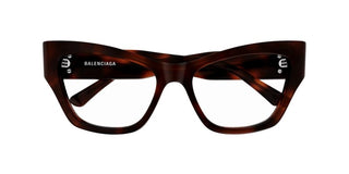 Balenciaga BB0362O women Havana Butterfly Eyeglasses