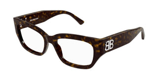 Balenciaga BB0363O women Havana Squared Eyeglasses