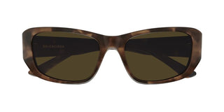 Balenciaga BB0365S unisex Havana Rectangle Sunglasses