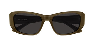 Balenciaga Bb0365s Unisex Brown Rectangle Sunglasses