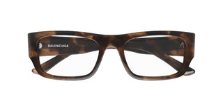 Balenciaga BB0370O men Havana Squared Eyeglasses