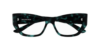 Balenciaga BB0372O women Havana Squared Eyeglasses