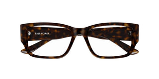 Balenciaga BB0373O men Havana Squared Eyeglasses