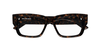 Balenciaga BB0376O men Havana Squared Eyeglasses