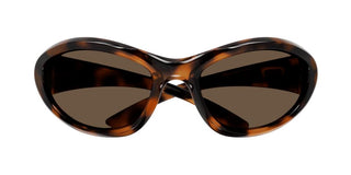 Balenciaga Bb0384s Unisex Havana Cat Eye Sunglasses