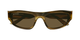 Balenciaga Bb0388s Unisex Brown Squared Sunglasses