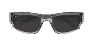 Balenciaga Bb0388s Unisex Grey Squared Sunglasses