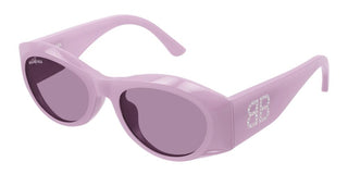 Balenciaga BB0396SK women Violet Oval Sunglasses