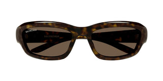 Balenciaga Bb0409s Unisex Havana Rectangle Sunglasses