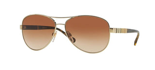 Burberry BE 3080 women Gold Pilot Sunglasses