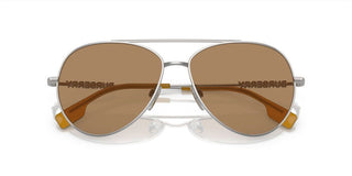 Burberry BE 3147 women Silver Pilot Sunglasses