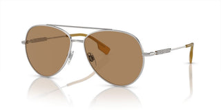 Burberry BE 3147 women Silver Pilot Sunglasses