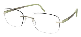 Silhouette BLEND 5555/CR unisex Green Geometric Eyeglasses