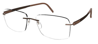 Silhouette BLEND 5555/KR men Brown Geometric Eyeglasses