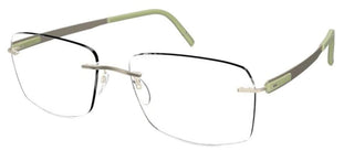 Silhouette BLEND 5555/KR men Green Geometric Eyeglasses