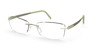 Silhouette BLEND 5555/KW men Green Geometric Eyeglasses