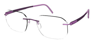 Silhouette BLEND 5555/KX men Violet Geometric Eyeglasses