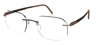 Silhouette BLEND 5555/KX men Brown Geometric Eyeglasses