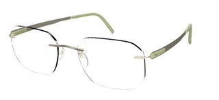 Silhouette BLEND 5555/KX men Green Geometric Eyeglasses