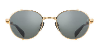 Balmain BRIGADE - I unisex Gold Round Sunglasses