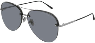 Bottega Veneta BV0206S unisex Silver Pilot Sunglasses