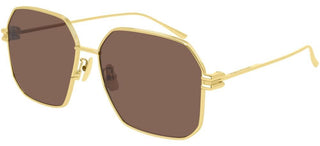 Bottega Veneta BV1047S women Gold Geometric Sunglasses