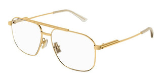 Bottega Veneta BV1159O unisex Gold Squared Eyeglasses