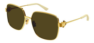 Bottega Veneta BV1199S women Gold Geometric Sunglasses