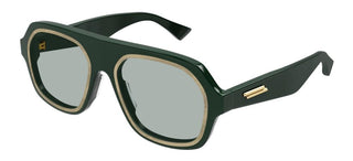 Bottega Veneta BV1217S men Green Round Sunglasses