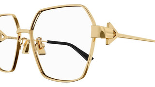 Bottega Veneta Bv1224o Women Gold Squared Eyeglasses