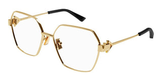 Bottega Veneta Bv1224o Women Gold Squared Eyeglasses