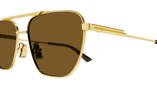 Bottega Veneta BV1236S men Gold Pilot Sunglasses