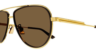 Bottega Veneta BV1240S men Gold Pilot Sunglasses