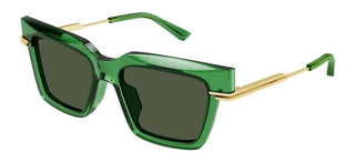 Bottega Veneta BV1242S women Green Squared Sunglasses