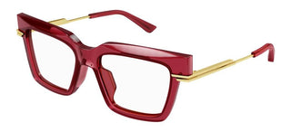 Bottega Veneta BV1243O women Red Squared Eyeglasses