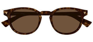 Bottega Veneta BV1253S men Havana Round Sunglasses