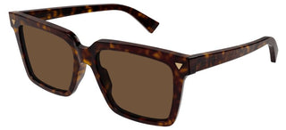 Bottega Veneta BV1254S women Havana Squared Sunglasses