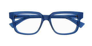 Bottega Veneta BV1256O men Blue Rectangle Eyeglasses