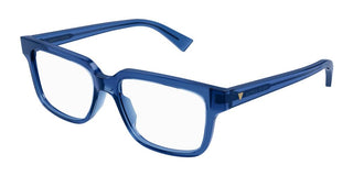 Bottega Veneta BV1256O men Blue Rectangle Eyeglasses