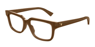 Bottega Veneta BV1256O men Brown Rectangle Eyeglasses