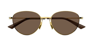 Bottega Veneta BV1268S men Gold Round Sunglasses