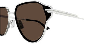 Bottega Veneta BV1271S unisex Silver Pilot Sunglasses