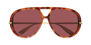 Bottega Veneta Bv1274s Unisex Havana Pilot Sunglasses