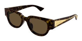 Bottega Veneta BV1278SA women Havana Squared Sunglasses