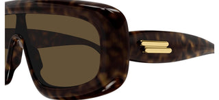 Bottega Veneta BV1281S unisex Havana Shield Sunglasses