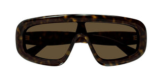 Bottega Veneta BV1281S unisex Havana Shield Sunglasses