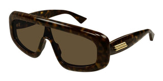 Bottega Veneta BV1281S unisex Havana Shield Sunglasses