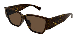 Bottega Veneta BV1285S women Havana Squared Sunglasses